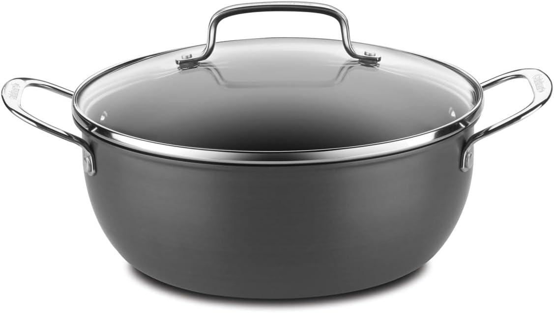 Cuisinart 650-26CP Chef's Classic 5-Quart Chili Pot with Cover Nonstick-Hard-Anodized, Black
