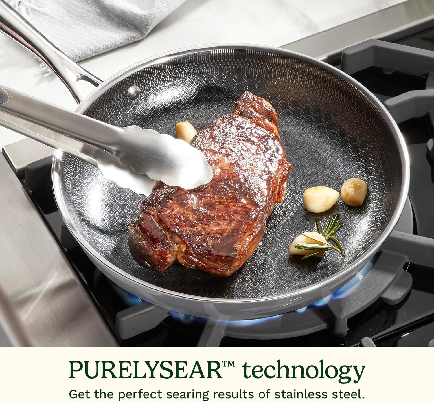 Cuisinart FusionElite+ Skillet, Hybrid Tri-Ply, 12”, FTPS22-30H