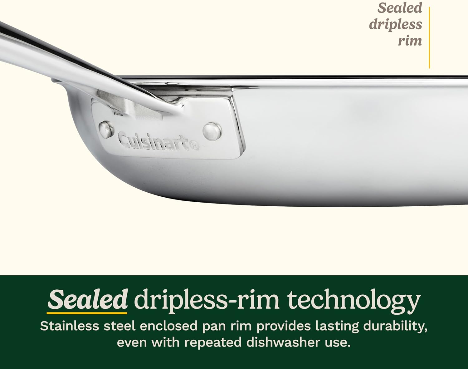Cuisinart FusionElite+ Skillet, Hybrid Tri-Ply, 12”, FTPS22-30H