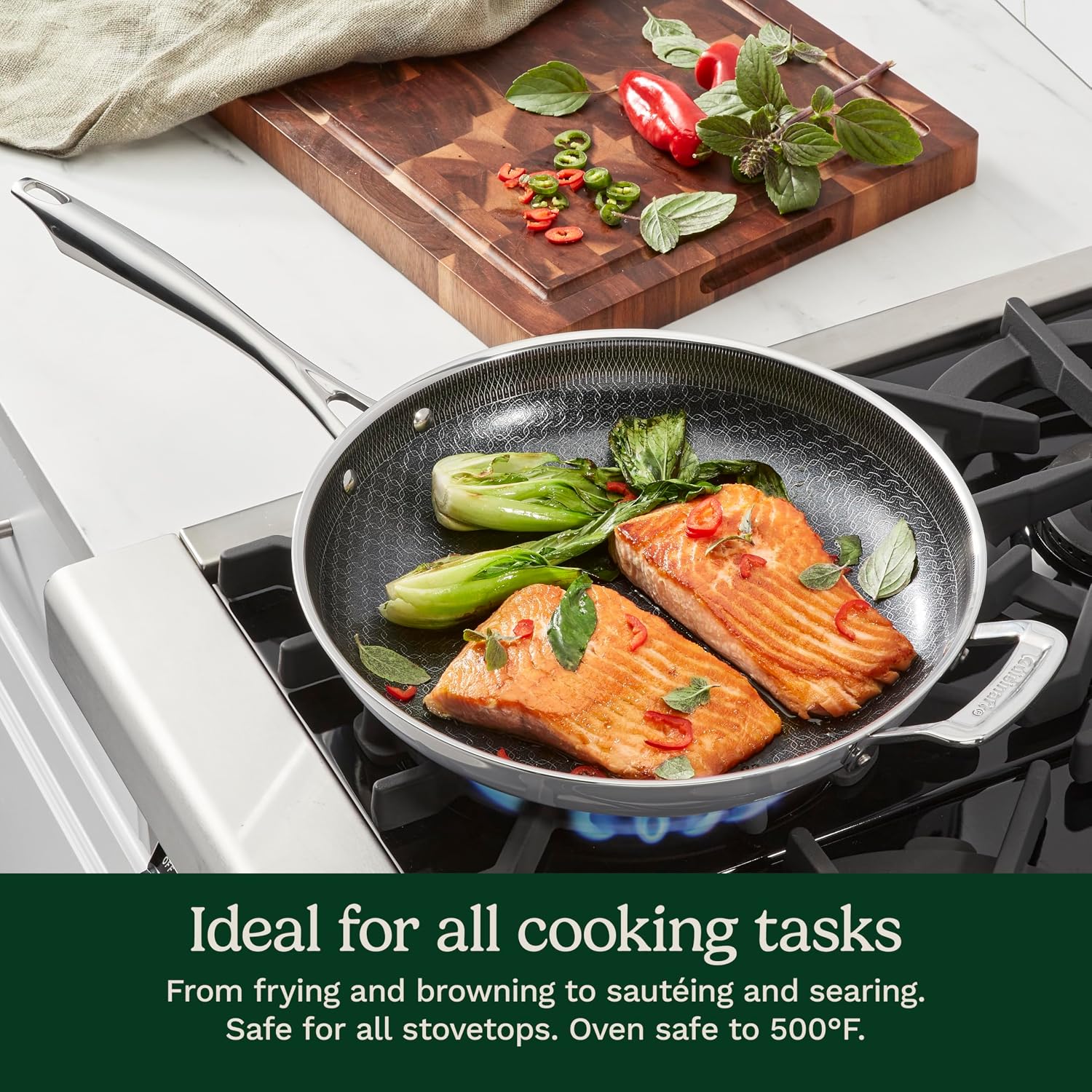 Cuisinart FusionElite+ Skillet, Hybrid Tri-Ply, 12”, FTPS22-30H