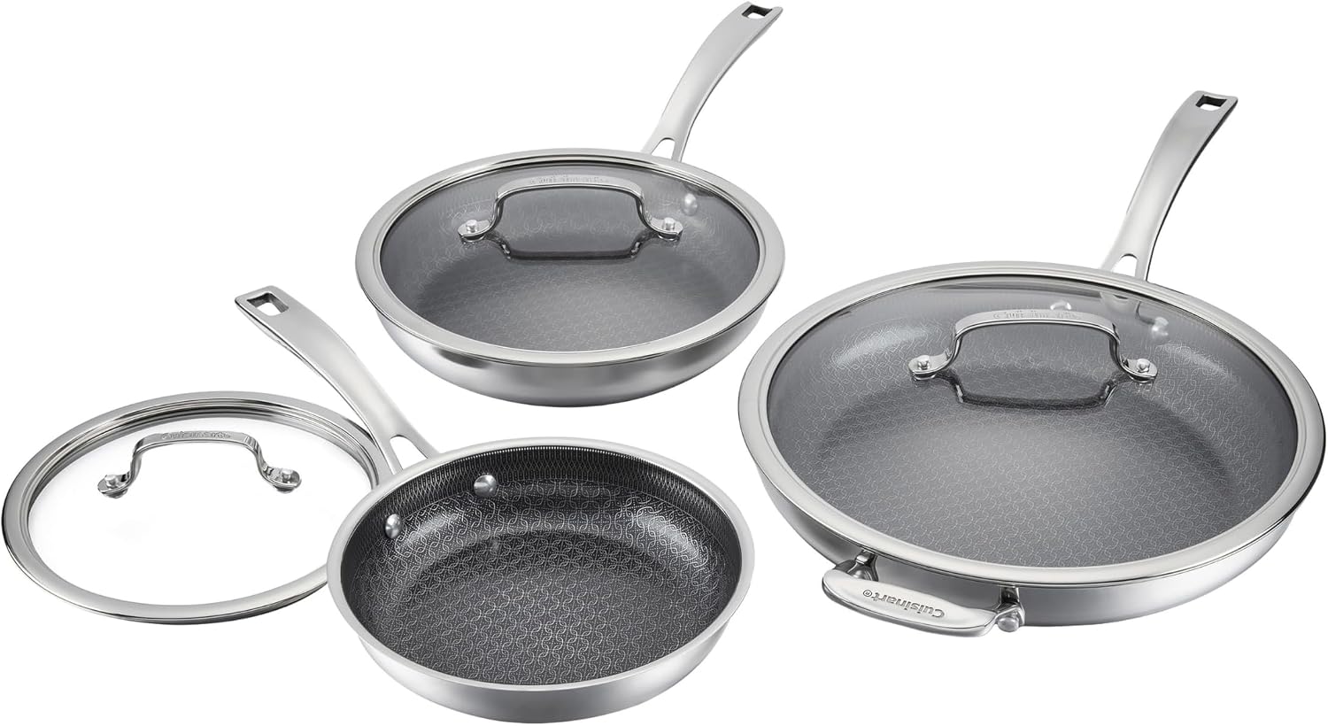 Cuisinart FusionPlus Skillet Set, Hybrid, 8"/10"/12", FPS-6SSCR